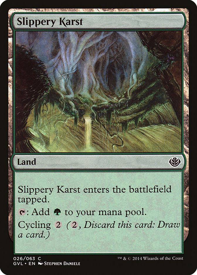 Slippery Karst (Garruk vs. Liliana) [Duel Decks Anthology] - Destination Retro