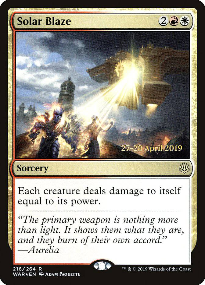 Solar Blaze  [War of the Spark Prerelease Promos] - Destination Retro