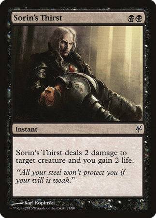 Sorin's Thirst [Duel Decks: Sorin vs. Tibalt] - Destination Retro