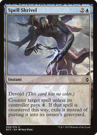 Spell Shrivel [Battle for Zendikar] - Destination Retro