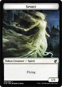 Spirit // Human Double-sided Token [Commander 2019 Tokens] - Destination Retro