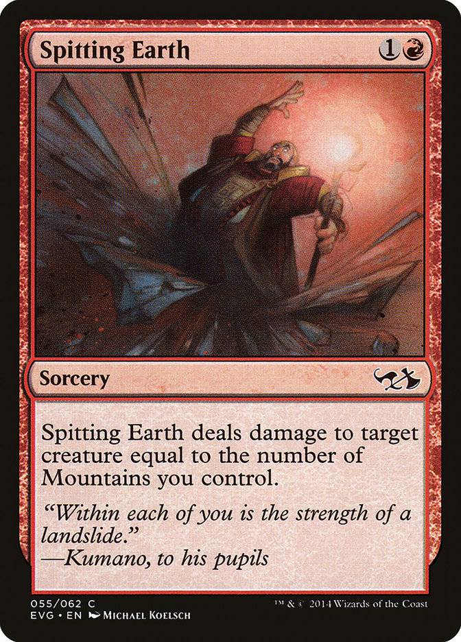 Spitting Earth (Elves vs. Goblins) [Duel Decks Anthology] - Destination Retro
