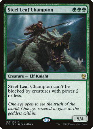 Steel Leaf Champion [Dominaria Promos] - Destination Retro