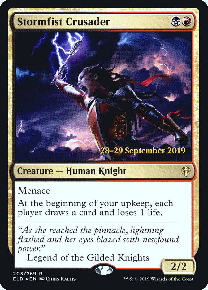 Stormfist Crusader  [Throne of Eldraine Prerelease Promos] - Destination Retro