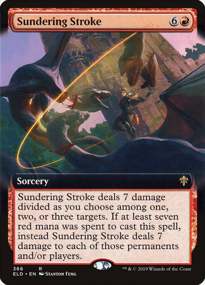 Sundering Stroke (Extended Art) [Throne of Eldraine] - Destination Retro