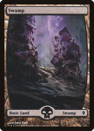 Swamp (239) - Full Art [Zendikar] - Destination Retro