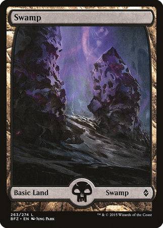 Swamp (263) - Full Art [Battle for Zendikar] - Destination Retro
