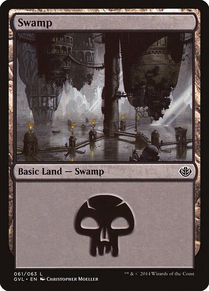 Swamp (61) (Garruk vs. Liliana) [Duel Decks Anthology] - Destination Retro