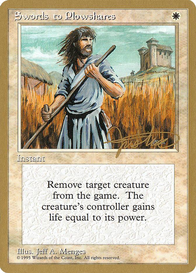 Swords to Plowshares (Mark Justice) [Pro Tour Collector Set] - Destination Retro