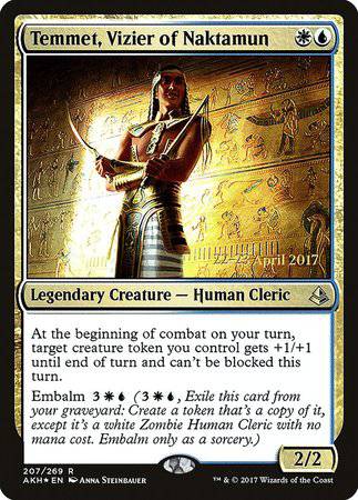 Temmet, Vizier of Naktamun [Amonkhet Promos] - Destination Retro
