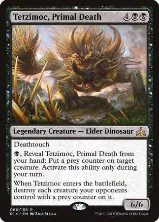 Tetzimoc, Primal Death [Rivals of Ixalan] - Destination Retro