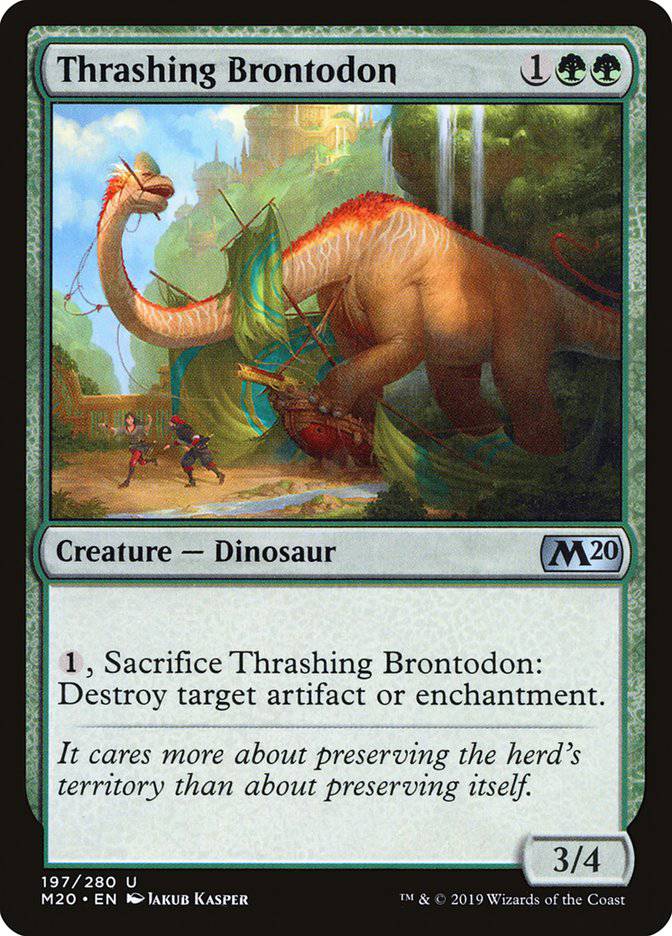 Thrashing Brontodon [Core Set 2020] - Destination Retro