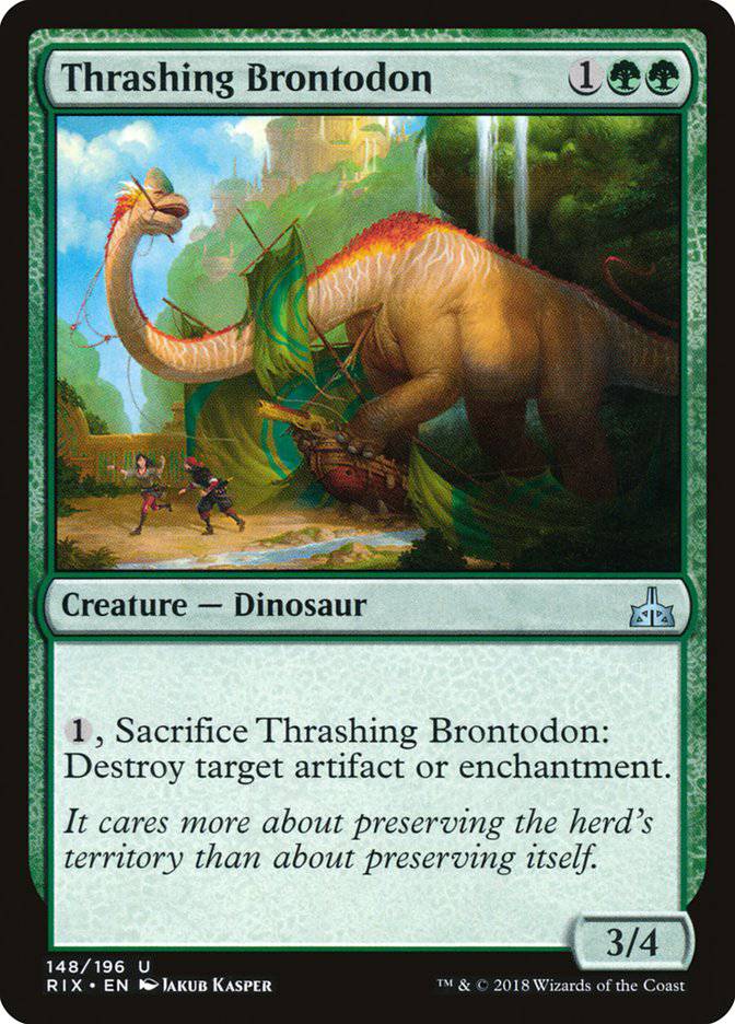 Thrashing Brontodon [Rivals of Ixalan] - Destination Retro