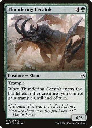Thundering Ceratok [War of the Spark] - Destination Retro