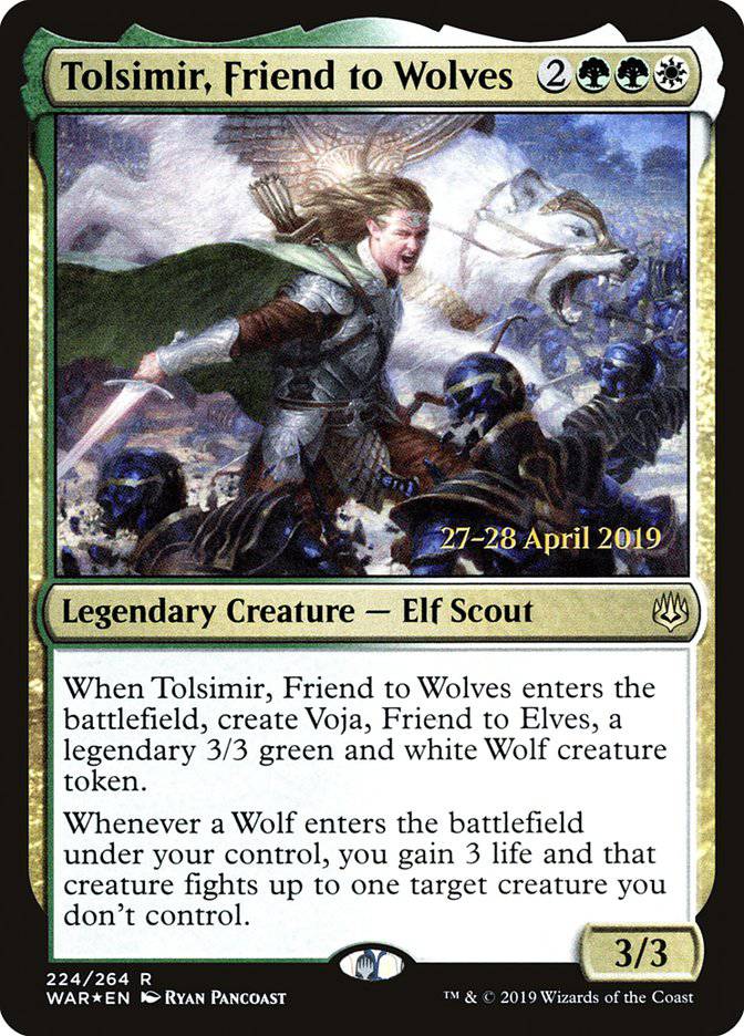 Tolsimir, Friend to Wolves  [War of the Spark Prerelease Promos] - Destination Retro