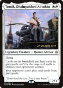 Tomik, Distinguished Advokist  [War of the Spark Prerelease Promos] - Destination Retro