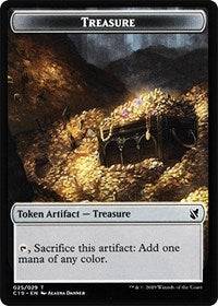 Treasure // Human Double-sided Token [Commander 2019 Tokens] - Destination Retro