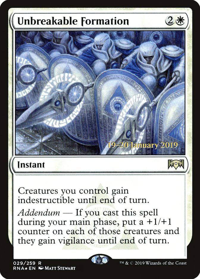 Unbreakable Formation [Ravnica Allegiance Prerelease Promos] - Destination Retro
