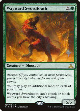 Wayward Swordtooth [Rivals of Ixalan Promos] - Destination Retro