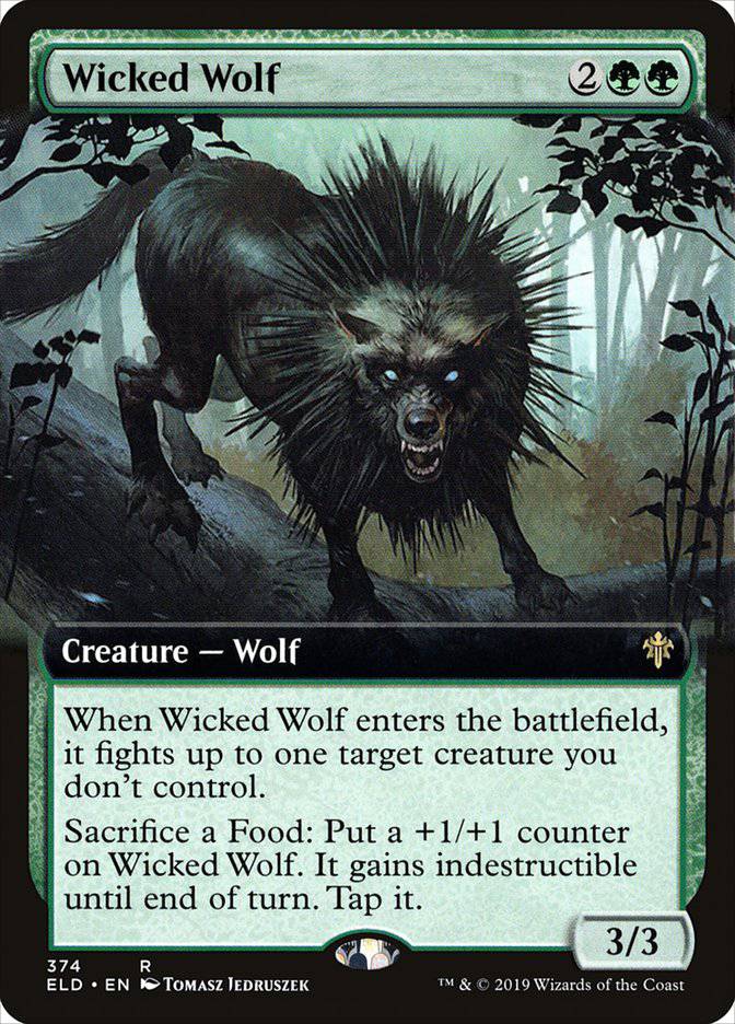 Wicked Wolf (Extended Art) [Throne of Eldraine] - Destination Retro
