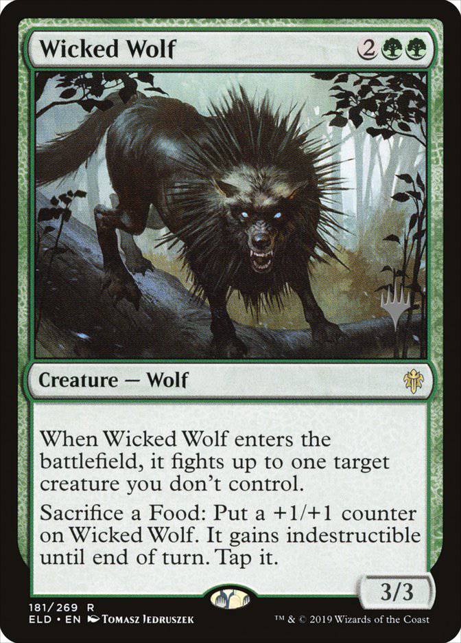 Wicked Wolf (Promo Pack) [Throne of Eldraine Promos] - Destination Retro