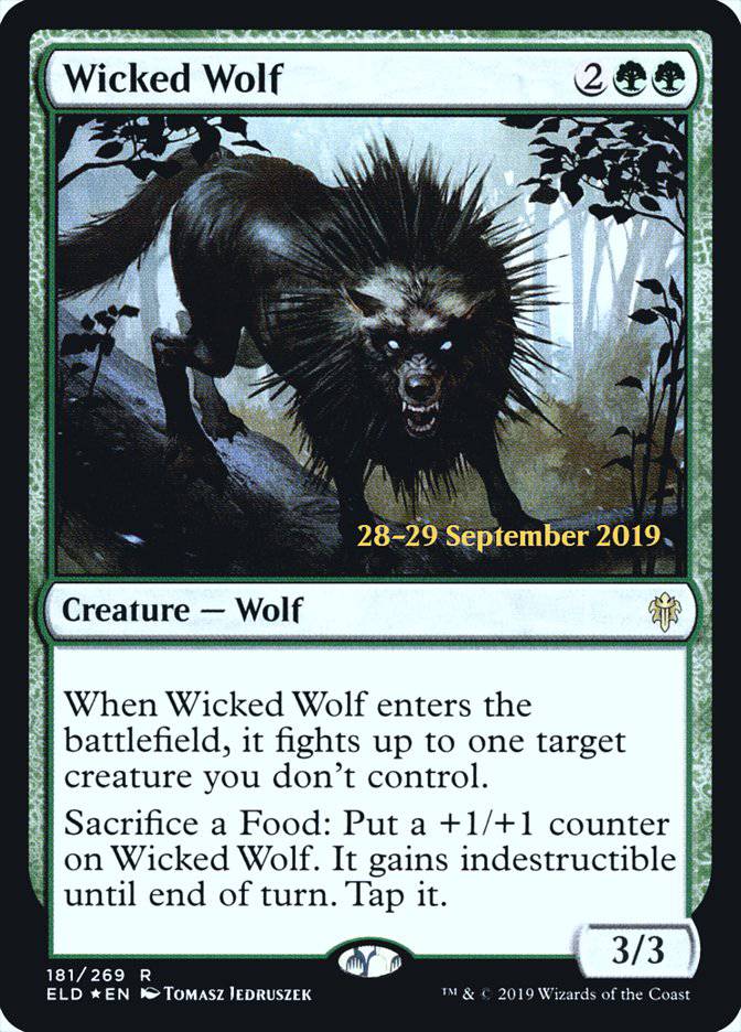 Wicked Wolf  [Throne of Eldraine Prerelease Promos] - Destination Retro