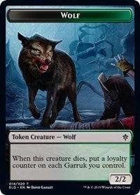 Wolf // Food (17) Double-sided Token [Throne of Eldraine Tokens] - Destination Retro