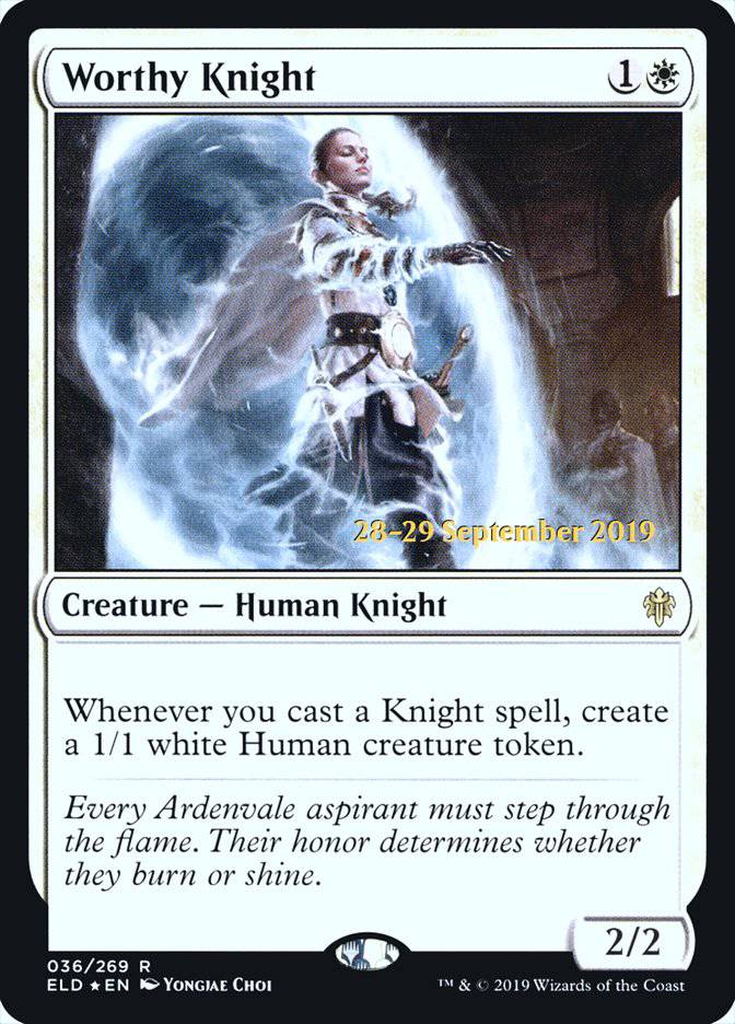 Worthy Knight  [Throne of Eldraine Prerelease Promos] - Destination Retro