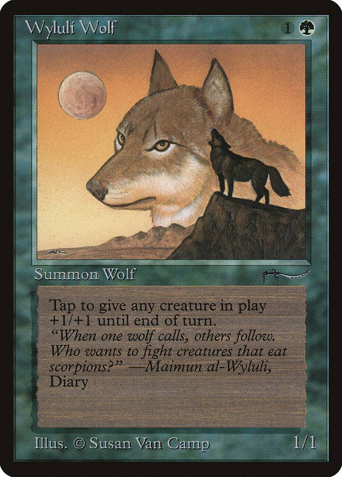 Wyluli Wolf (Dark Mana Cost) [Arabian Nights] - Destination Retro