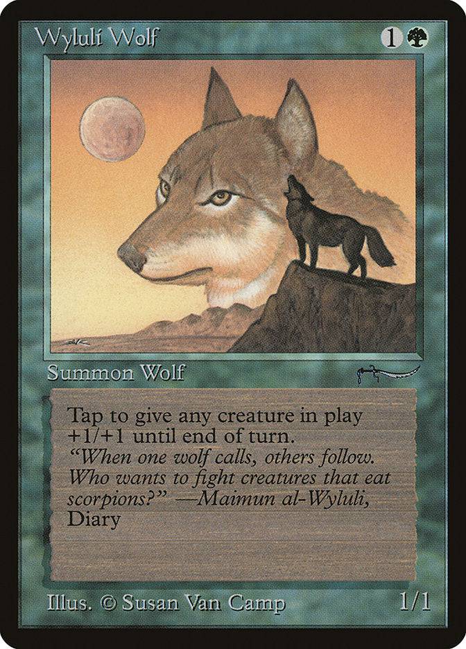 Wyluli Wolf (Light Mana Cost) [Arabian Nights] - Destination Retro