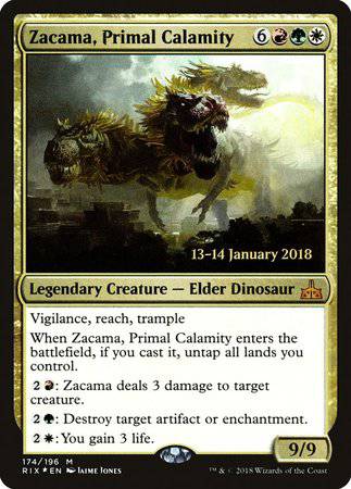 Zacama, Primal Calamity [Rivals of Ixalan Promos] - Destination Retro