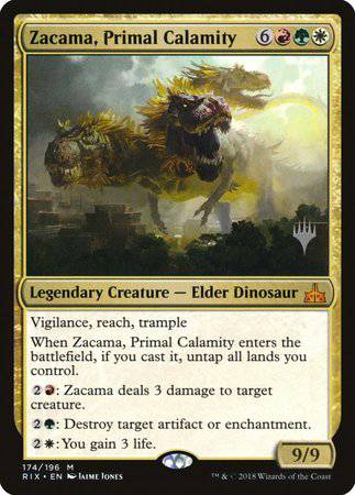 Zacama, Primal Calamity [Rivals of Ixalan Promos] - Destination Retro