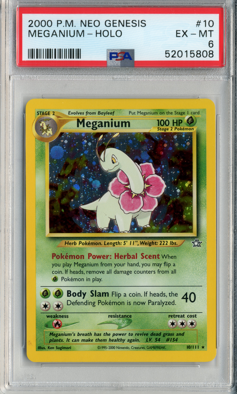 PSA - EX-MT 6 - MEGANIUM-HOLO - NEO GENESIS - Destination Retro