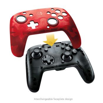 PDP Faceoff Deluxe+ Audio Wired Controller - Red Camo - SWITCH - Destination Retro