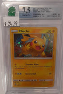 MNT - 7.5 - Pikachu - Holo Black Star Promo - Pokemon TCG Sun & Moon Series - Destination Retro