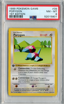 PSA - NM-MT 8 - PORYGON - 1ST EDITON - BASE SET - Destination Retro