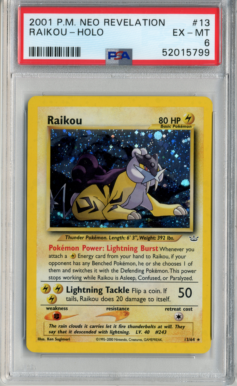 PSA - EX-MT 6 - RAIKOU-HOLO - NEO REVELATION - Destination Retro