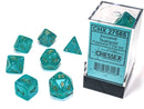 SUPPLIES - DICE - CHX 27585 - BOREALIS TEAL/GOLD 7-DIE SET - Destination Retro