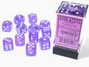 SUPPLIES - DICE - CHX 27777- Borealis 12D6 Purple/white 16MM - Destination Retro