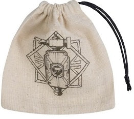SUPPLIES - DICE BAG - DWARVEN BEIGE BLACK BASIC - Destination Retro
