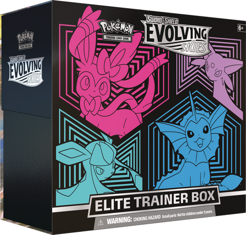 Pokémon TCG: Sword & Shield - Evolving Skies Elite Trainer Box - Sylveon - Destination Retro