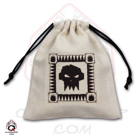 SUPPLIES - DICE BAG - ORC SYMBOL BEIGE - Destination Retro