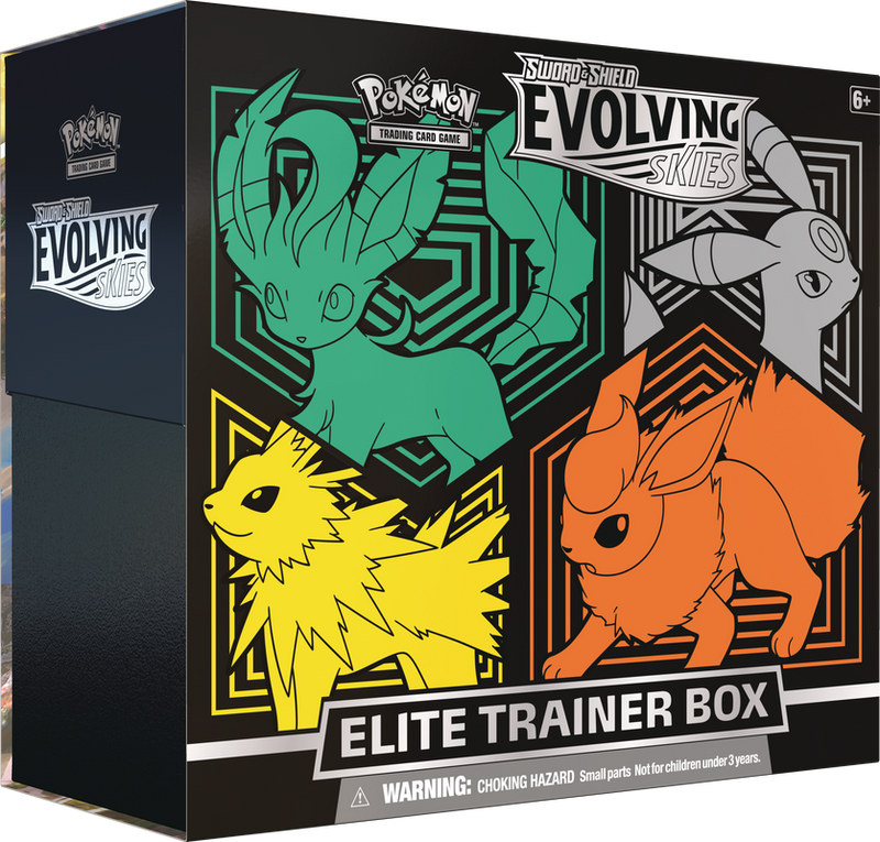 Pokémon TCG: Sword & Shield - Evolving Skies Elite Trainer Box - Leafeon - Destination Retro