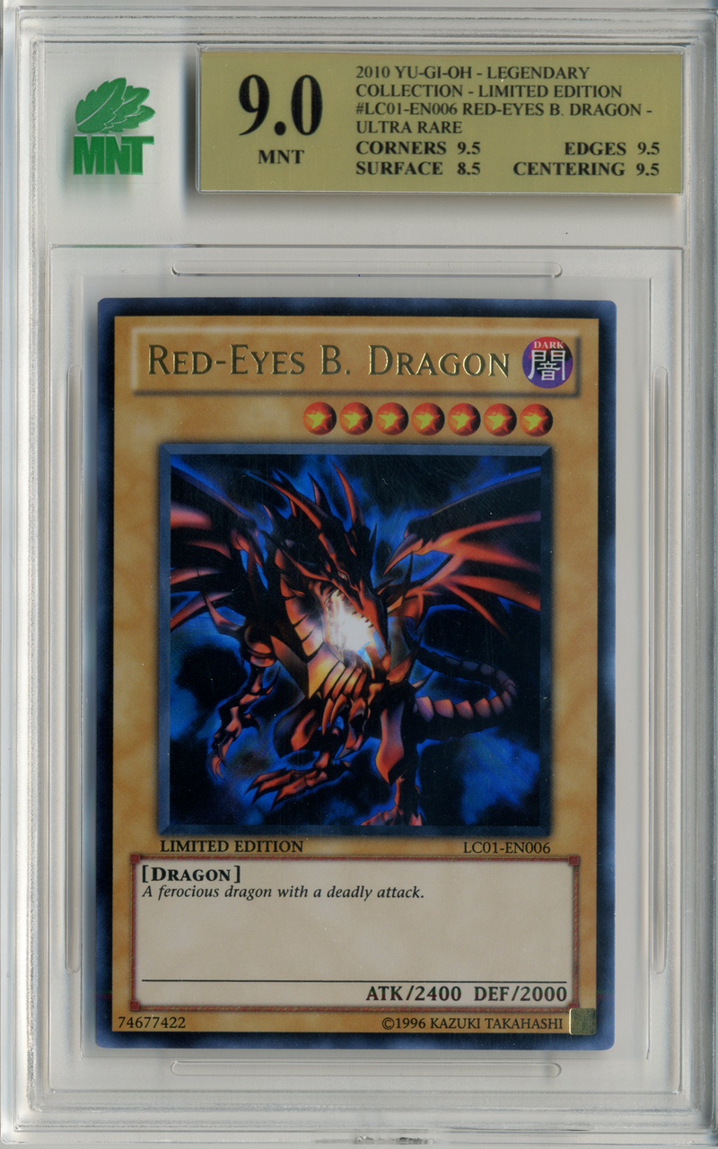 MNT - 9.0 -  Red-Eyes B. Dragon - Ultra Rare -  Legendary Collection - Limited Edition - Destination Retro