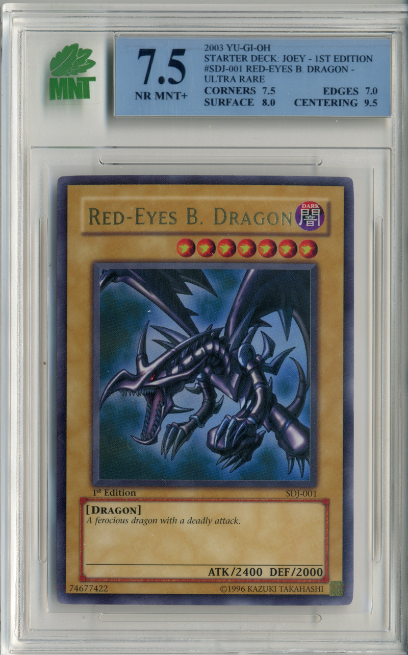 MNT - 7.5 -Red-Eyes B. Dragon - Ultra Rare - 1st Edition - Starter Deck: Joey - Destination Retro