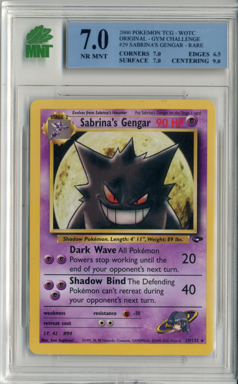 MNT - 7.0 - Sabrina's Gengar - Rare - Gym Challenge - Destination Retro