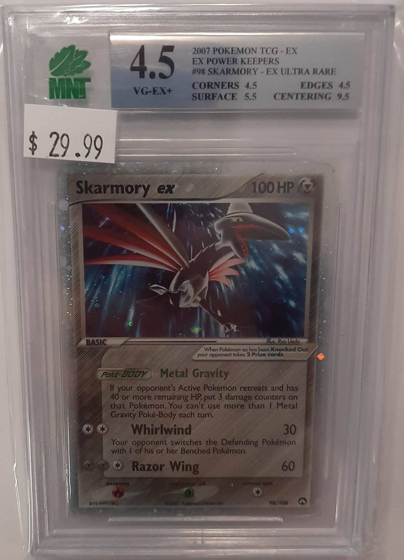 MNT - 4.5 - Skarmory - EX Ultra Rare Ex Power Keepers- Pokemon TCG Ex Series - Destination Retro