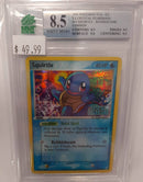 MNT - 8.5 - Squirtle - Reverse Foil Common Ex Crystal Guardians - Pokemon TCG Ex Series - Destination Retro