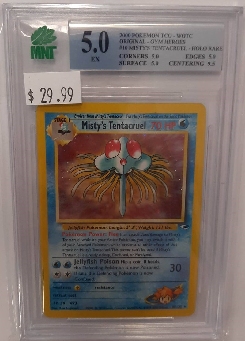 MNT - 5.0 - Misty's Tentacruel - Holo Rare Gym Heroes- Pokemon TCG - Wizards of the Coast Original Series - Destination Retro