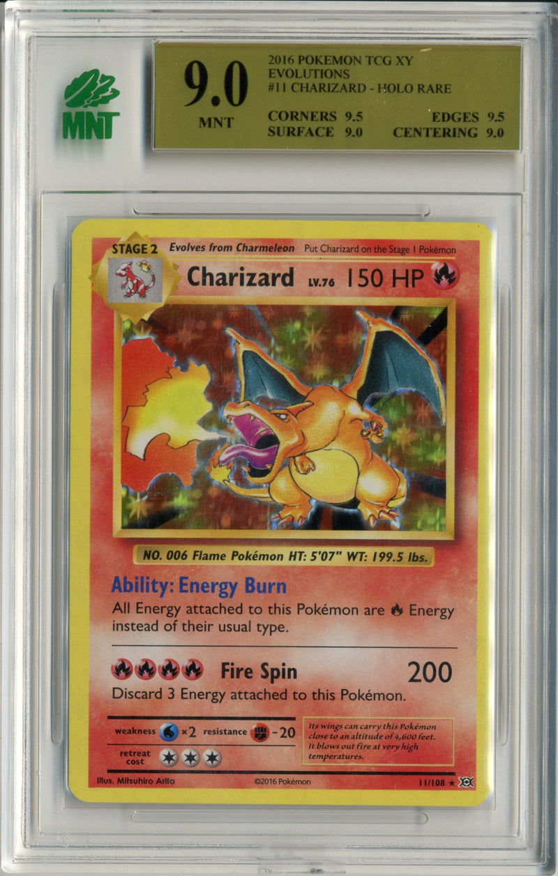 MNT - 9.0 - Charizard - Holo Rare - Evolutions - Destination Retro